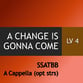 A Change Is Gonna Come SSATBB choral sheet music cover